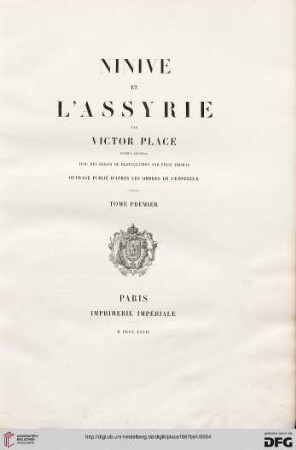 Band 1: Ninive et l'Assyrie