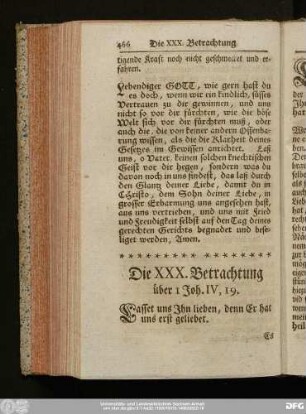 Die XXX. Betrachtung über 1 Joh. IV, 19.