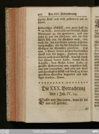 Die XXX. Betrachtung über 1 Joh. IV, 19.