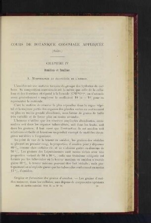Cours De Botanique Coloniale Appliquée.