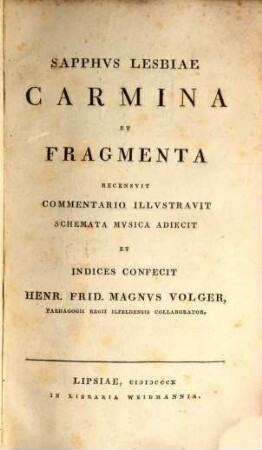 Carmina et fragmenta