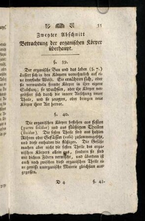 55-70, Zweyter Abschnitt. Betrachtung der organischen ...