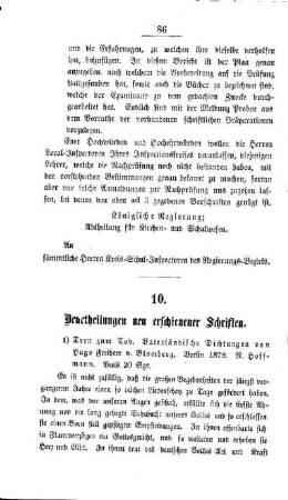 Beurtheilungen neu erschienener Schriften