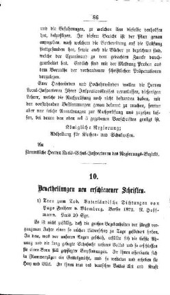 Beurtheilungen neu erschienener Schriften