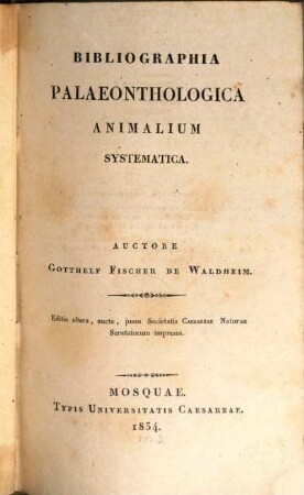 Bibliographia Palaeonthologica Animalium Systematica
