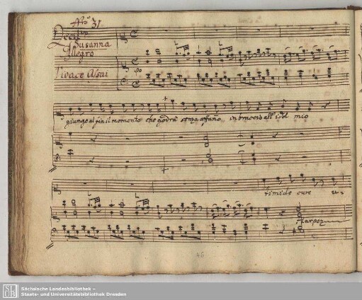 Nro 31 Recit[ati]vo: Giunse alfin il momento; S (Susanna); pf