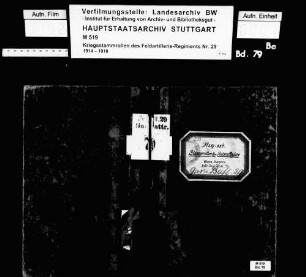 Kriegsstammrolle der Garnisonsbatterie (Unteroffiziere)