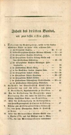 Inhalt des dritten Bandes