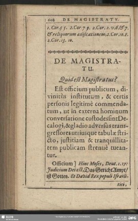 De Magistratu
