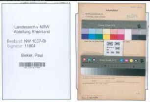 Entnazifizierung Paul Bieker , geb. 06.09.1900 (Bahnsekretaer)
