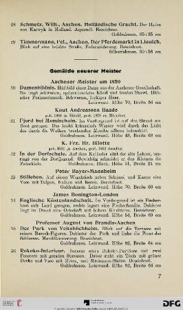 Gemälde neuerer Meister (Nr. 30-78)