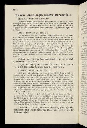 668-681, Kleinere Mitteilungen unserer Korpsbrüder