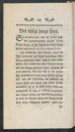 Der artige junge Herr
