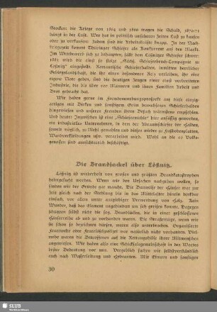 Die Brandfackel über Lößnitz