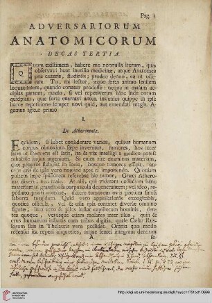 Adversariorum anatomicorum decas tertia