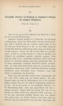 111-123 Liturgische Studien im Anschluß an Thalhofers Liturgie des heiligen Meßopfers : III.