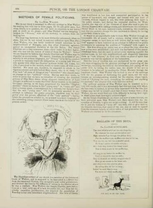 Sketches of female politicians; His soul is on the rack