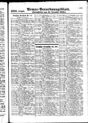 1310.Ausgabe. Samstag, 16. Dezember 1916