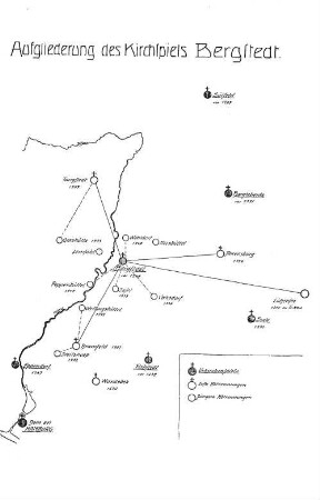 Aufgliederung des Kirchspiels Bergstedt.