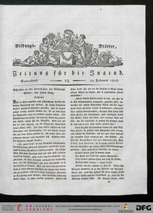 Heft 23 (22. Feburar 1806)