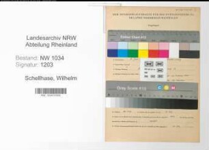 Entnazifizierung Wilhelm Schellhase , geb. 06.06.1901 (Oberleutnant)
