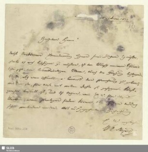 208: Brief von Franz Xaver Wolfgang Mozart an Robert Schumann - Mus.Schu.208