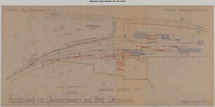 Oberpleis, Bahnhof: Änderung der Gleisanlagen und Bau einer Autohalle, Omnibushalle