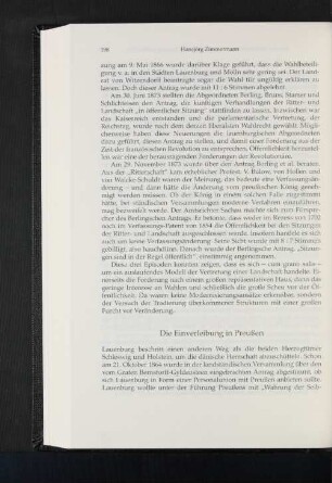 Die Einverleibung in Preußen