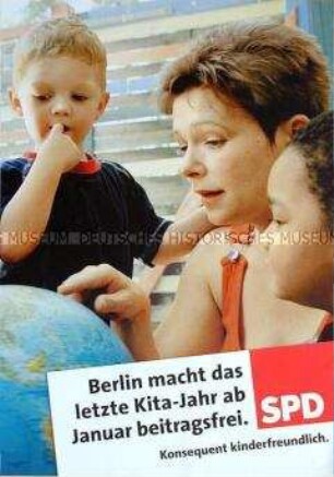 Wahlplakat der SPD zur Wahl des Berliner Abgeordnetenhauses am 19. September 2006