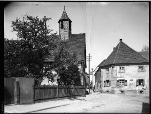 Karlsruhe - Rintheim Ortsbild mit Rathaus Ansicht der Südseite von Südosten
