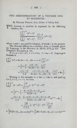 Two demonstrations of a theorem due to rodrigues.