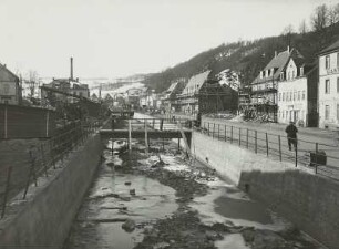 Berggießhübel im Wiederaufbau nach der Unwetterkatastrophe am 8./9. Juli 1927