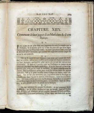 Chapitre XIIX. Comment il faut juger d`un Musicien & d`une Musique.