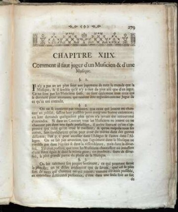 Chapitre XIIX. Comment il faut juger d`un Musicien & d`une Musique.