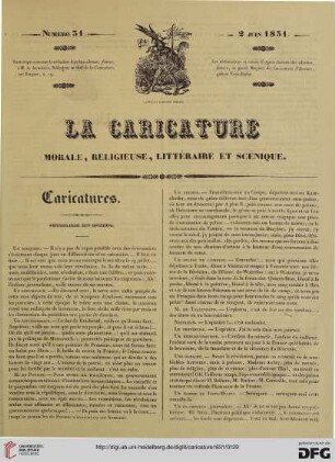 Numéro 31 (2 Juin 1831) Planches 61,62