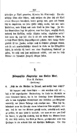 Pädagogische FIngerzeige aus Gottes Wort