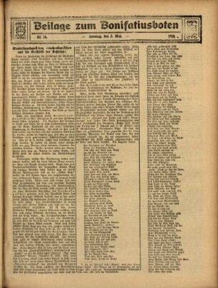Ausgabe vom Sonntag, den 03. Mai 1914.
