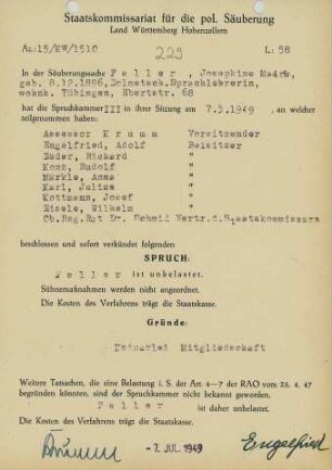 Faller, Josephine Marie