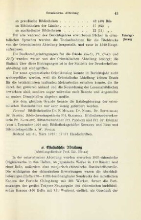 6. Ostasiatische Abteilung