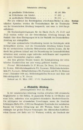 6. Ostasiatische Abteilung