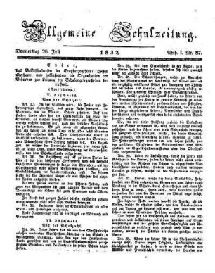 Edict, das Volksschulwesen im Großherzogthume Hessen überhaupt und insbesondere die Organisation der Behörden zur Leitung der Schulangelegenheiten betreffend : (Fortsetzung.)
