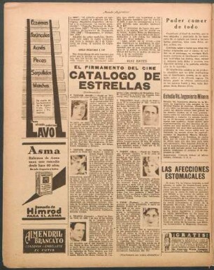 Catálogo de estrellas : El firmamento del cine