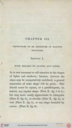 III. Principles to be observed in making pictures