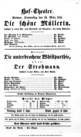 Die unterbrochene Whistparthie, oder: Der Strohmann