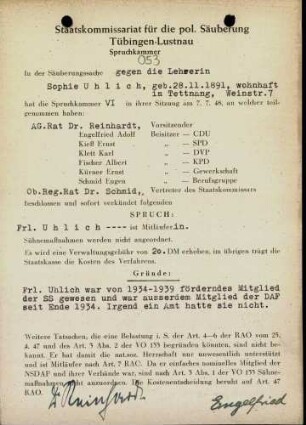 Uhlich, Sophie
