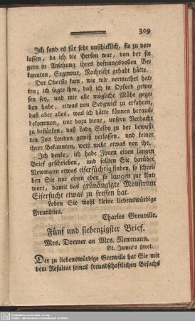 Fünf und siebenzigster Brief
