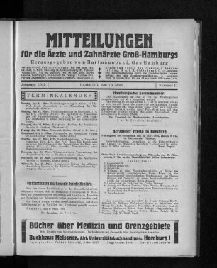 Jahrgang 1925, Hamburg, den 15. März, Nummer 11
