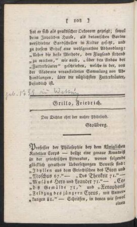 Grillo, Friedrich