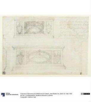 Architektonische Details, zwei Altartische