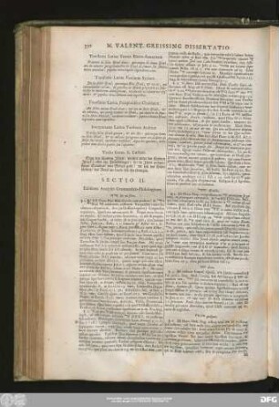 Sectio II. Exhibens Analysia Grammatico-Philologicam.